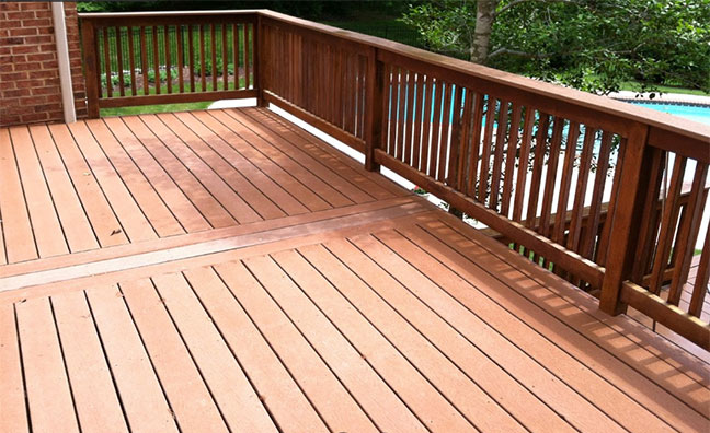 clean deck power washed by super clean pressure washing Maryland
